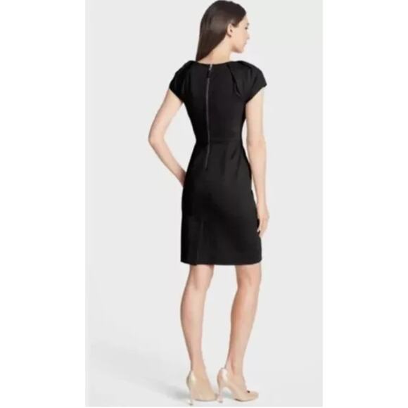 Kate Spade New York Ivie Pleated Stretch Sheath Dress Women’s 6 Black LBD - Picture 2 of 13
